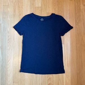 J.Crew Navy Blue Vintage Cotton Tee, S